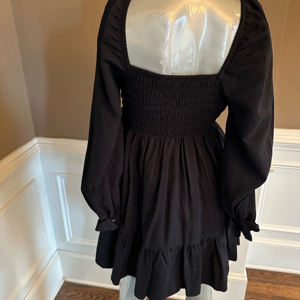 Nwt Chelsea 28 Tiered Black Mini Dress Sz Xs — image 6 of 6